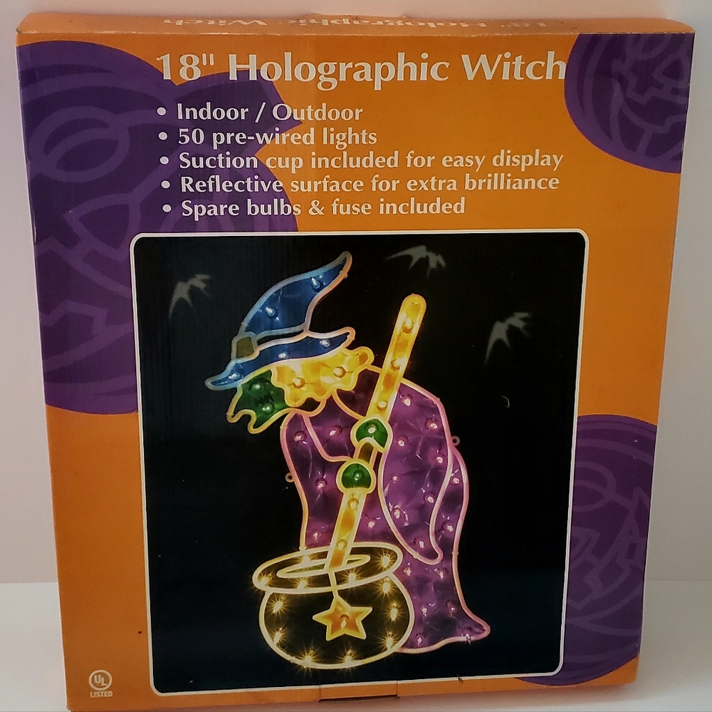 18" Lighted Witch
